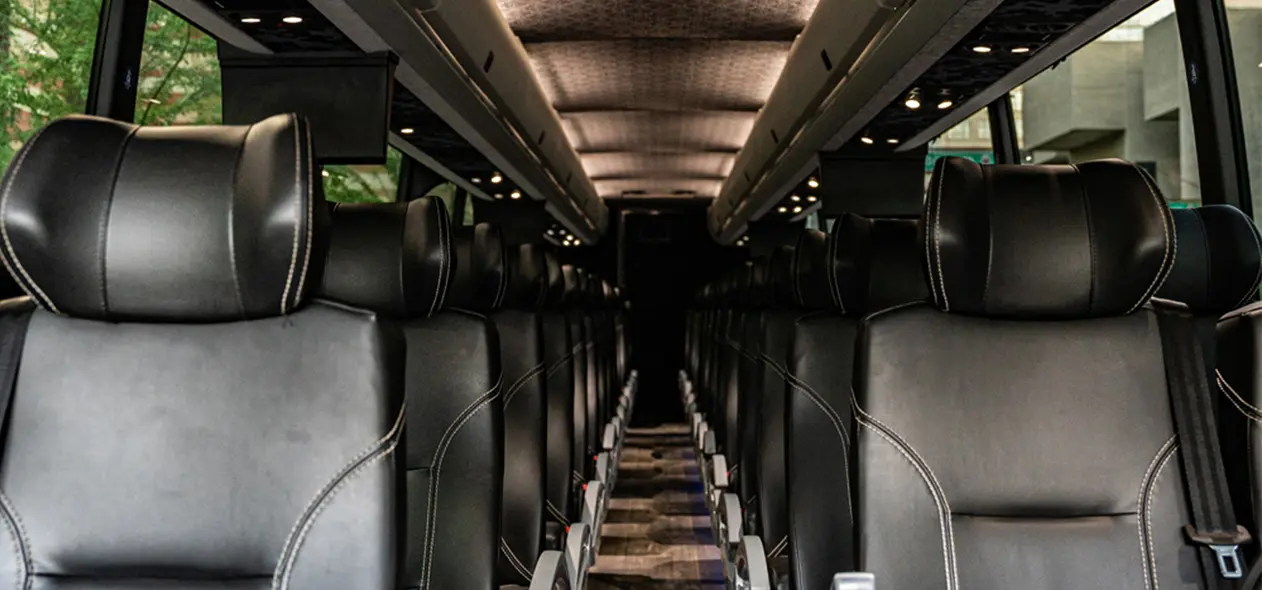 Coach Charter Bus seating view