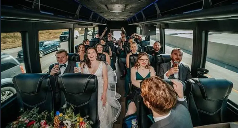 Bridal Party VIP wedding bus service