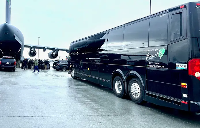 Professional Sports Team bus transportation